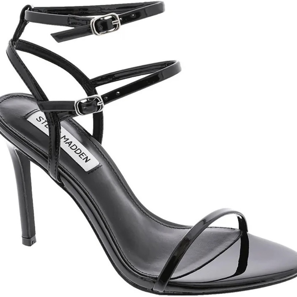 Steve Madden Black Strappy Heels